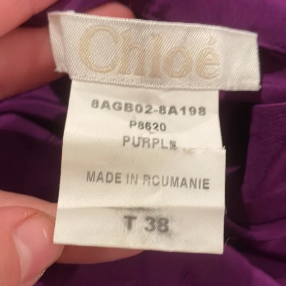 Chloe silk purple shirt - Picture 4 of 5